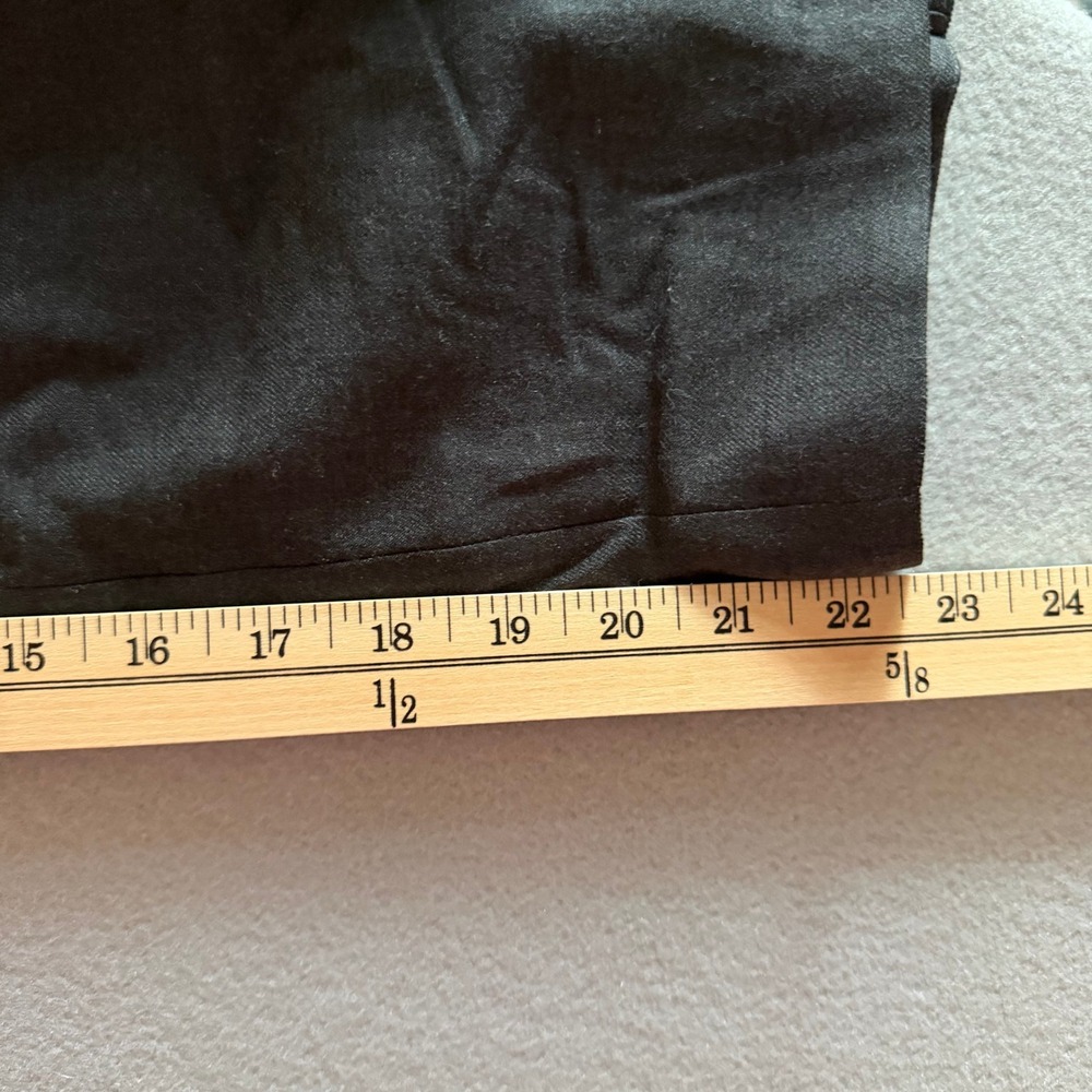 Eileen Fisher Wool Blend Wide Leg Crop Pant Black Charcoal Gray Womens Size XL - Picture 6 of 13